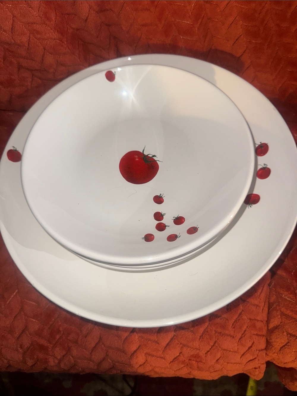 Over and Back Italy "Tomato Garden" Ceramic Serving Bowls – 5-Piece Set - Picture 9 of 9